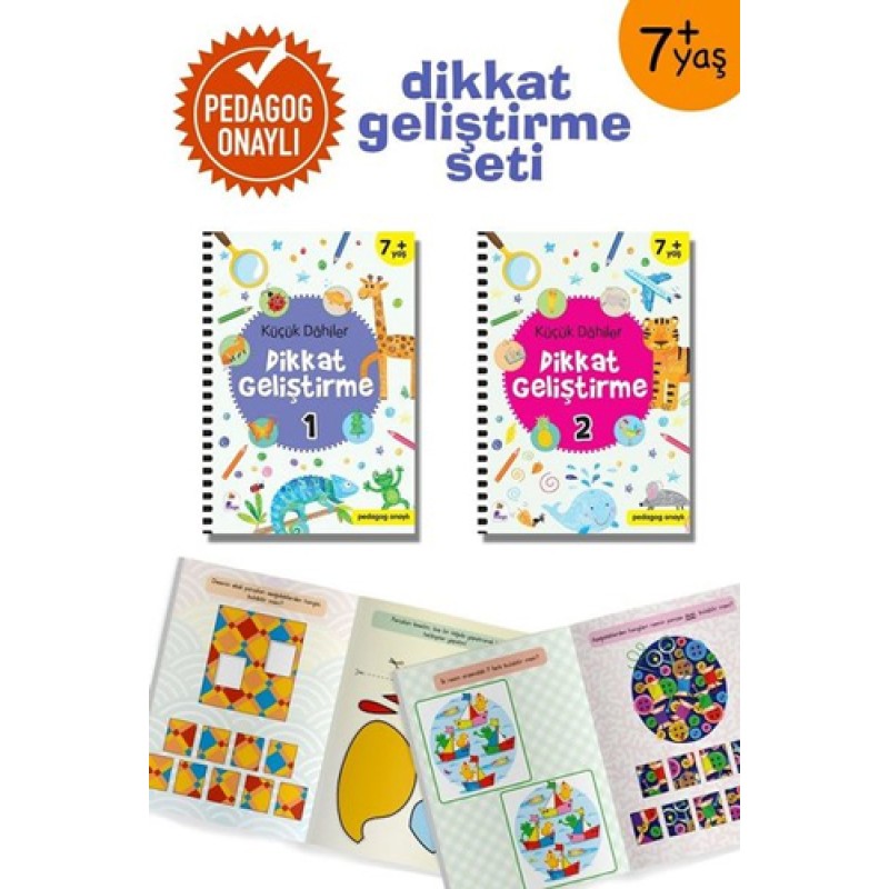 Küçük Dahiler Dikkat Geliştirme Seti - 7+ Yaş - 2 Kitap Takım Küçük Dahiler Dikkat Geliştirme Seti - 7+ Yaş - 2 Kitap Takım