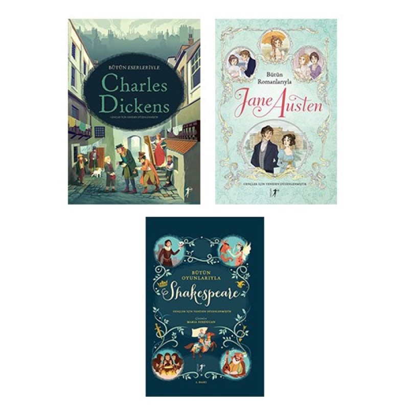 Dickens - Jane Austen - Shakespeare Seti (Ciltli)