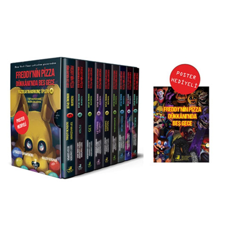 Fazbear’in Korkunç Tipleri 9 Kitaplık Kutulu Set (Poster Hediyeli) Fazbear’in Korkunç Tipleri 9 Kitaplık Kutulu Set (Poster Hediyeli)