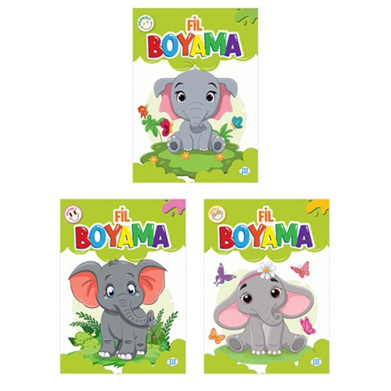 Fil Boyama Seti (3 Kitap Takım)