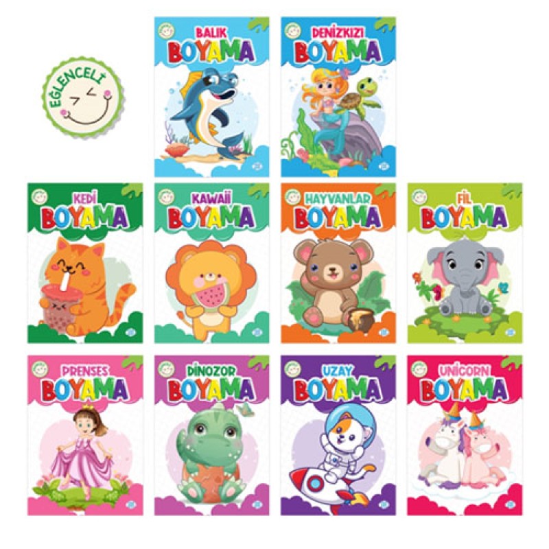 Eğlenceli Boyama Seti - 10 Kitap Takım Eğlenceli Boyama Seti - 10 Kitap Takım