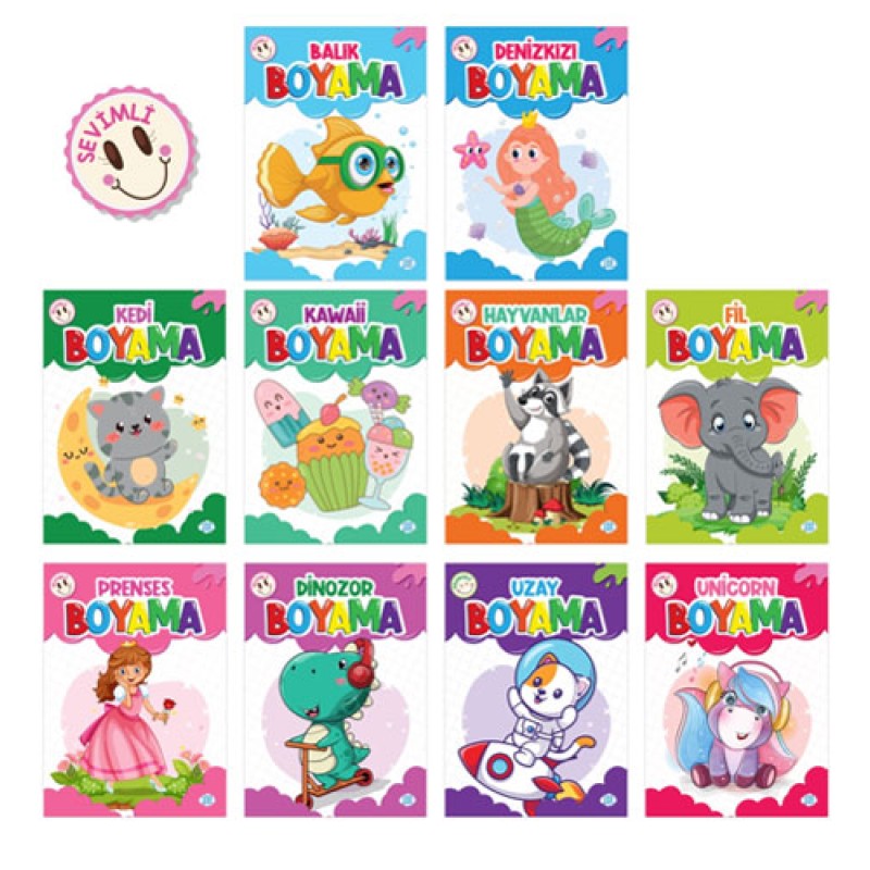 Sevimli Boyama Seti - 10 Kitap Takım Sevimli Boyama Seti - 10 Kitap Takım