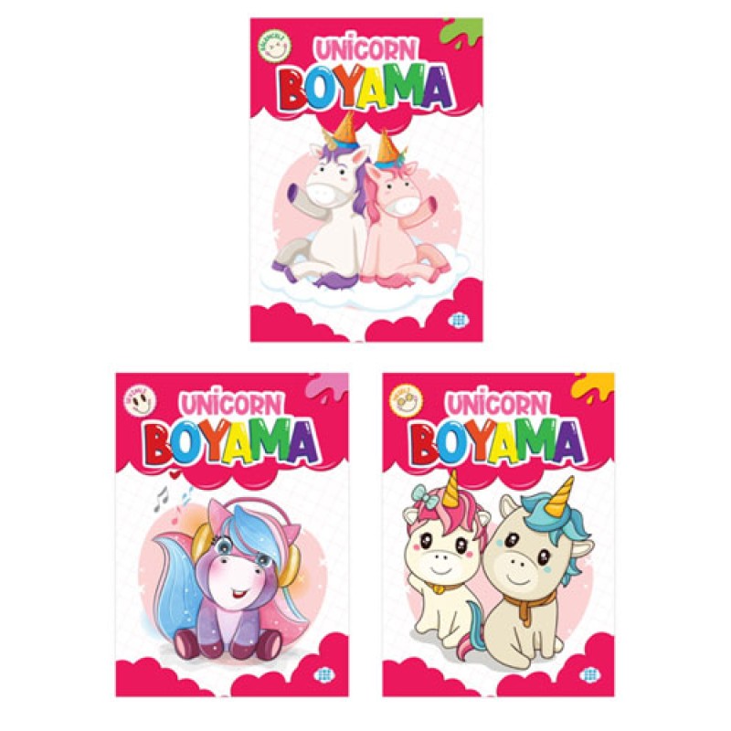 Unicorn Boyama Seti - 3 Kitap Takım Unicorn Boyama Seti - 3 Kitap Takım