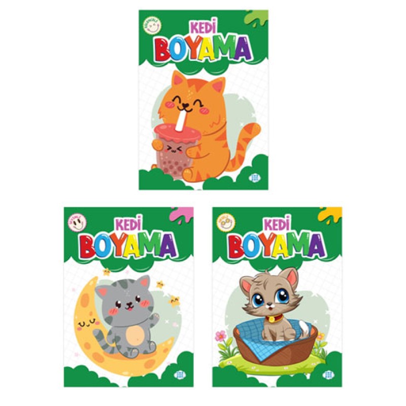 Kedi Boyama Seti - 3 Kitap Takım Kedi Boyama Seti - 3 Kitap Takım