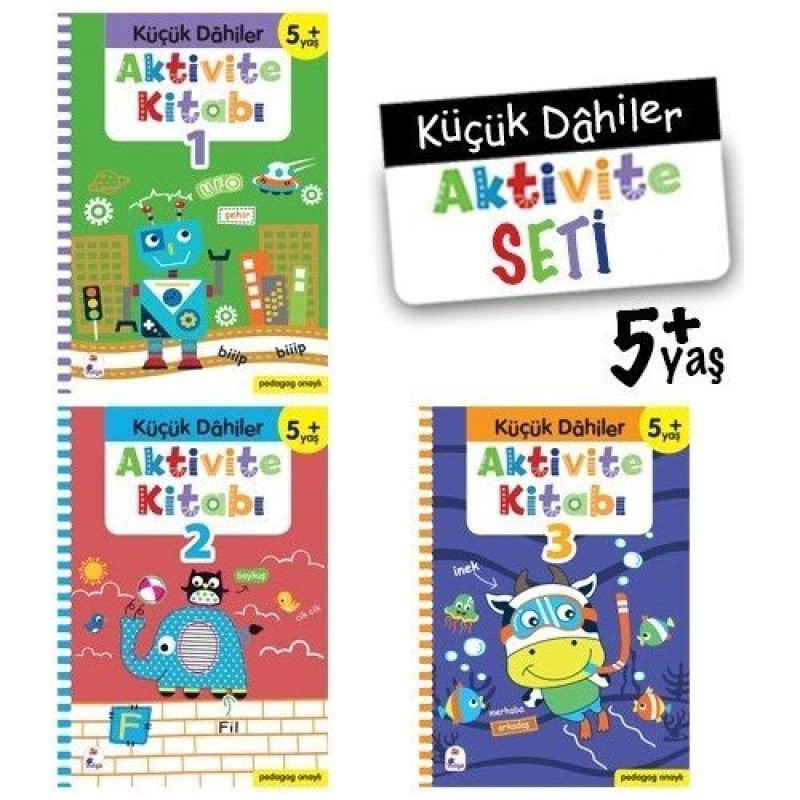 Küçük Dahiler Aktivite Seti 5+ Yaş - 3 Kitap Takım