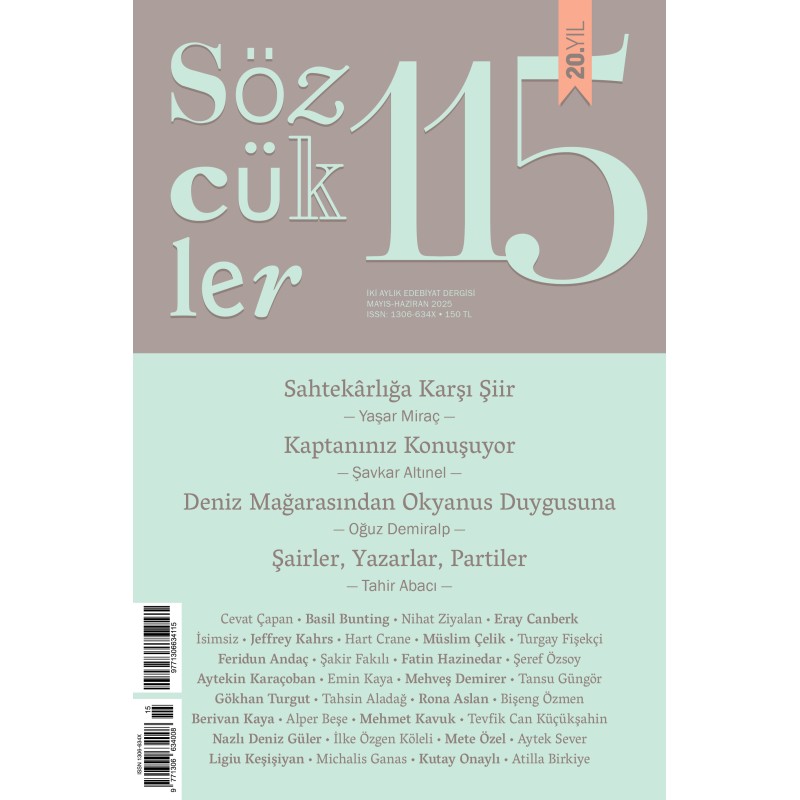 Sözcükler Dergisi Sayı - 115 (Mayıs-Haziran 2025)