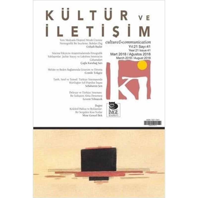 Kültür ve İletişim Sayı: 41 Kültür ve İletişim Sayı: 41