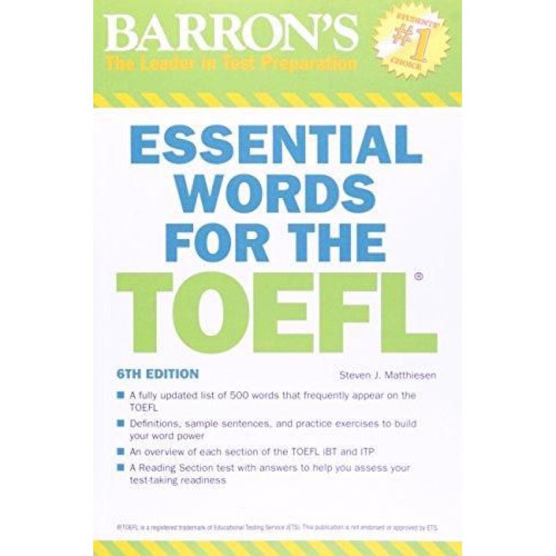 Essential Words for the TOEFL Essential Words for the TOEFL