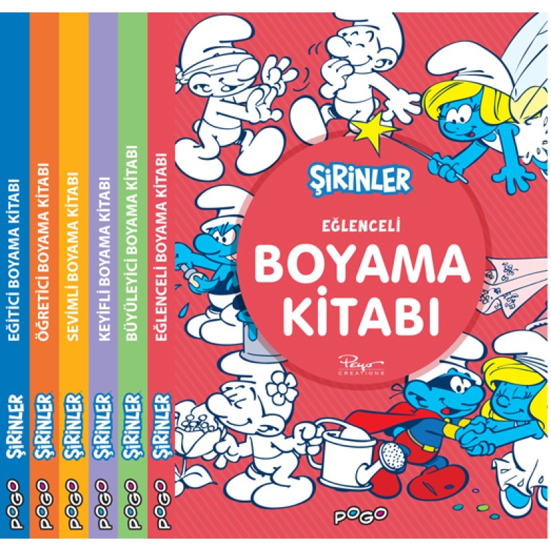 Şirinler Boyama Kitapları Seti - 6 Kitap Takım Şirinler Boyama Kitapları Seti - 6 Kitap Takım