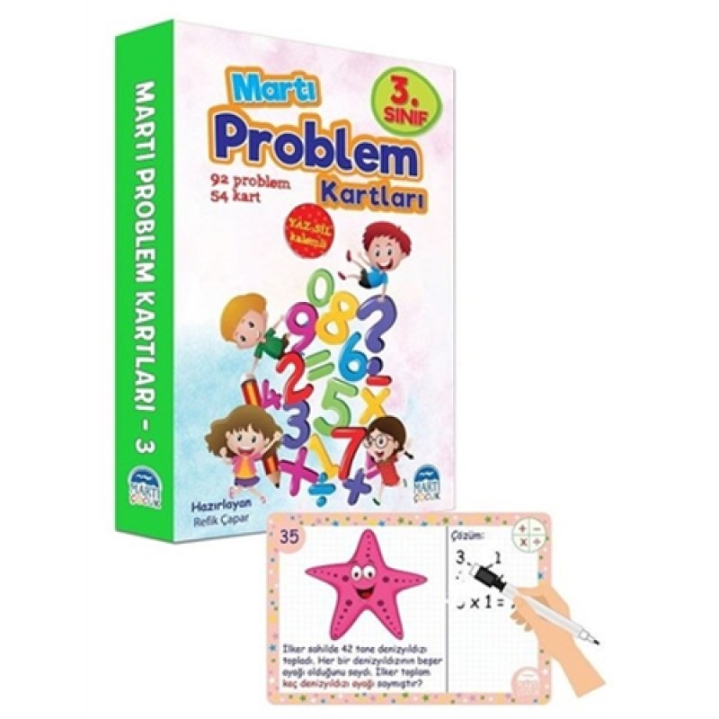 3. Sınıf Problem Kartları - Yaz Sil Kalemli 3. Sınıf Problem Kartları - Yaz Sil Kalemli