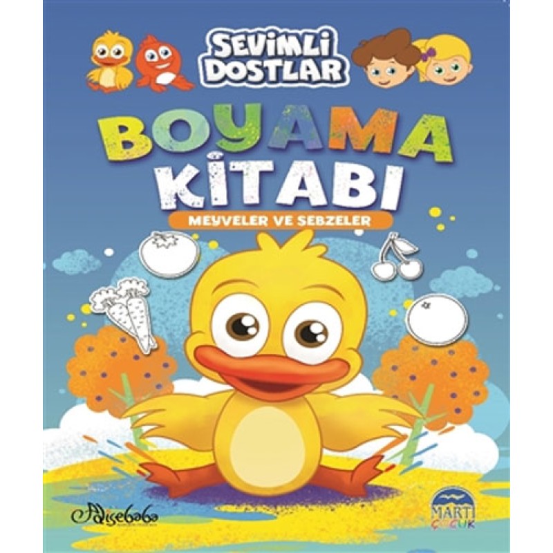 Sevimli Dostlar Boyama Kitabı - Meyveler ve Sebzeler Sevimli Dostlar Boyama Kitabı - Meyveler ve Sebzeler