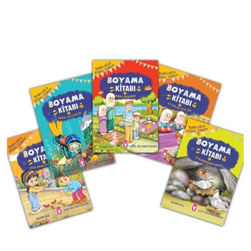 Renklerle Güzel Dinim Boyama Kitabı Set (5 Kitap) Renklerle Güzel Dinim Boyama Kitabı Set (5 Kitap)