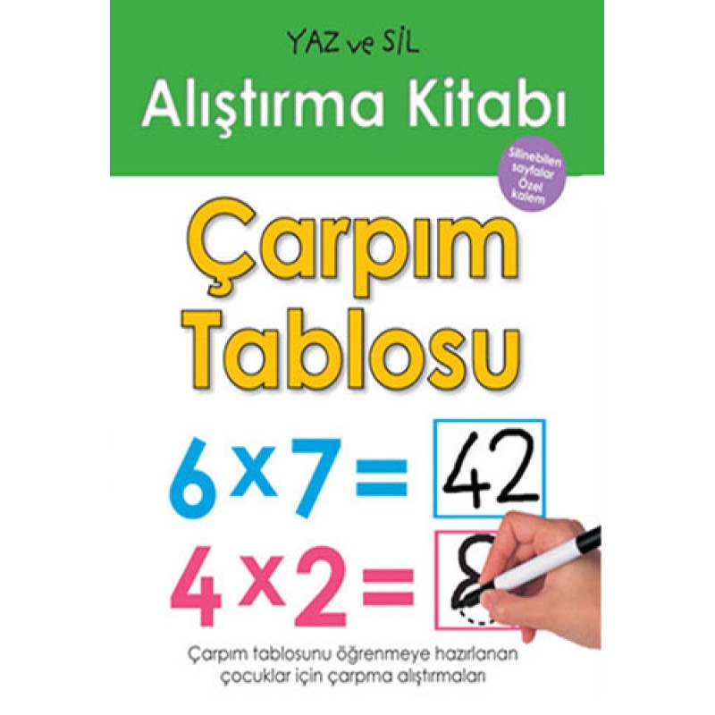 Yaz ve Sil Alıştırma Kitabı - Çarpım Tablosu Yaz ve Sil Alıştırma Kitabı - Çarpım Tablosu