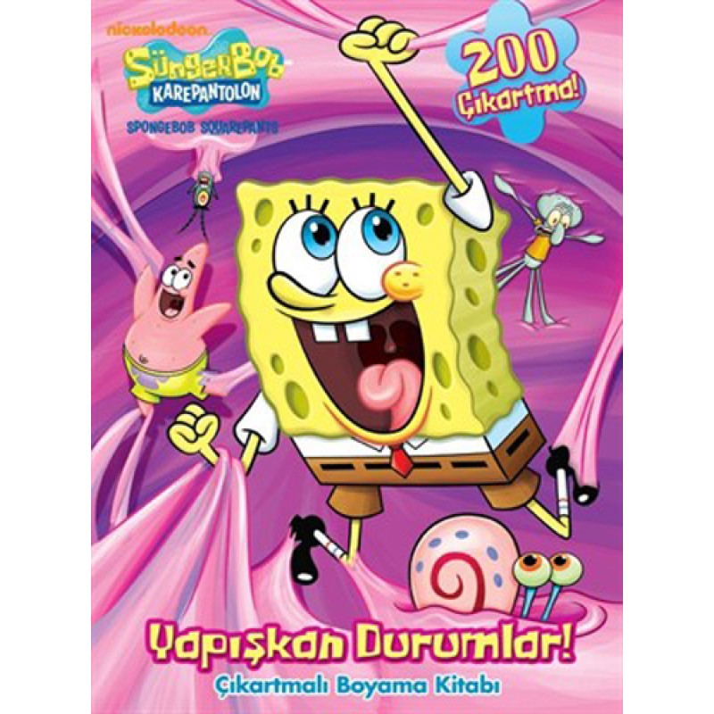 Süngerbob Yapışkan Durumlar Çıkartmalı Boyama Kitabı Süngerbob Yapışkan Durumlar Çıkartmalı Boyama Kitabı