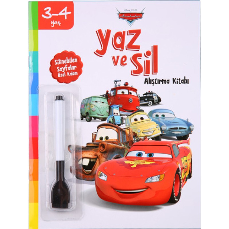 Yaz ve Sil Alıştırma Kitabı - Arabalar Yaz ve Sil Alıştırma Kitabı - Arabalar
