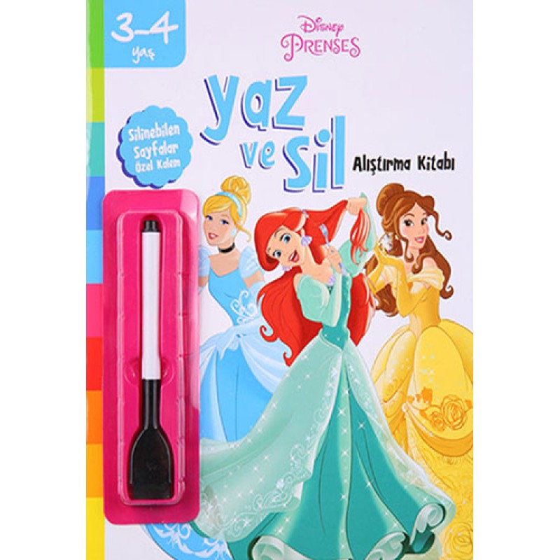 Disney Prenses - Yaz ve Sil Alıştırma Kitabı Disney Prenses - Yaz ve Sil Alıştırma Kitabı