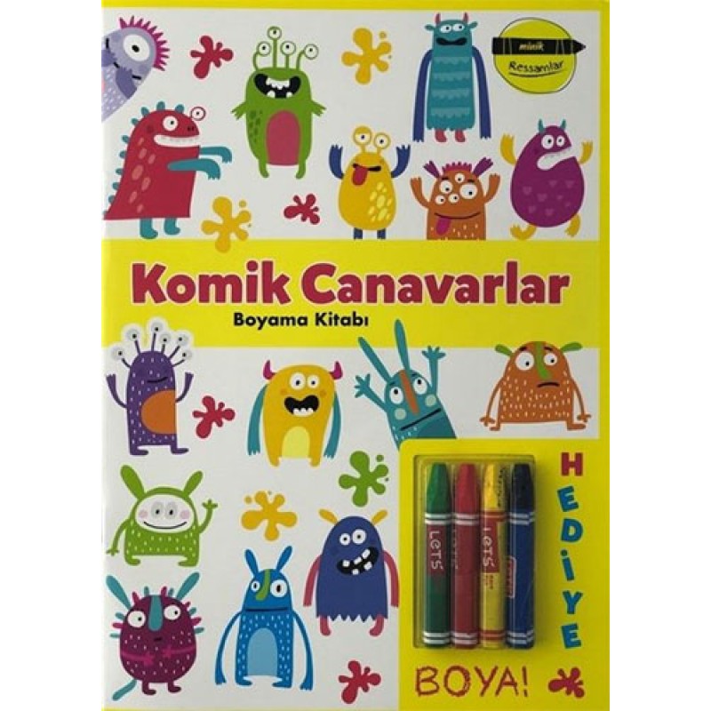 Minik Ressamlar - Komik Canavarlar Boyama Kitabı Minik Ressamlar - Komik Canavarlar Boyama Kitabı