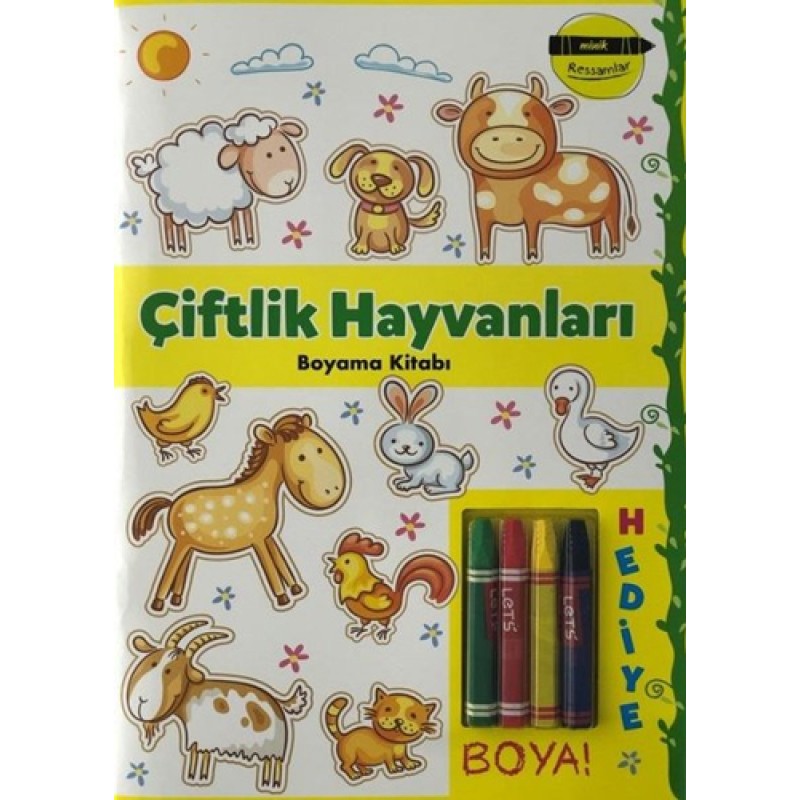 Minik Ressamlar - Çiftlik Hayvanları Boyama Kitabı Minik Ressamlar - Çiftlik Hayvanları Boyama Kitabı