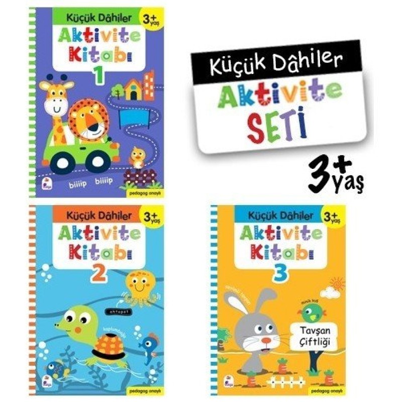 Küçük Dahiler Aktivite Seti 3+ Yaş - 3 Kitap Takım