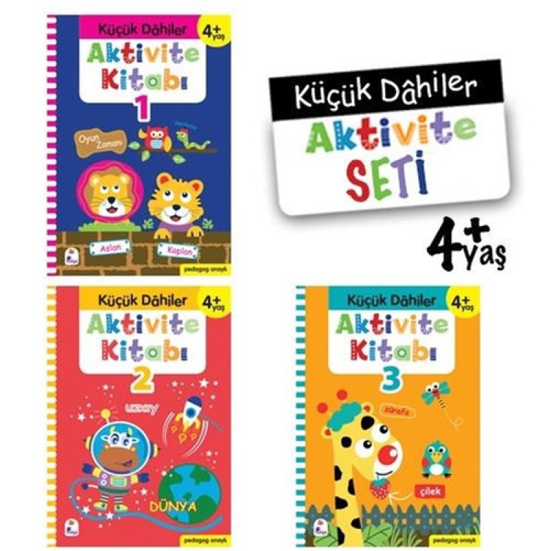 Küçük Dahiler Aktivite Seti 4+ Yaş - 3 Kitap Takım