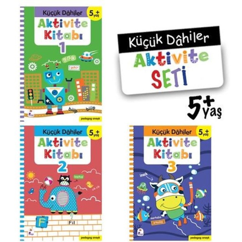 Küçük Dahiler Aktivite Seti 5+ Yaş - 3 Kitap Takım Küçük Dahiler Aktivite Seti 5+ Yaş - 3 Kitap Takım