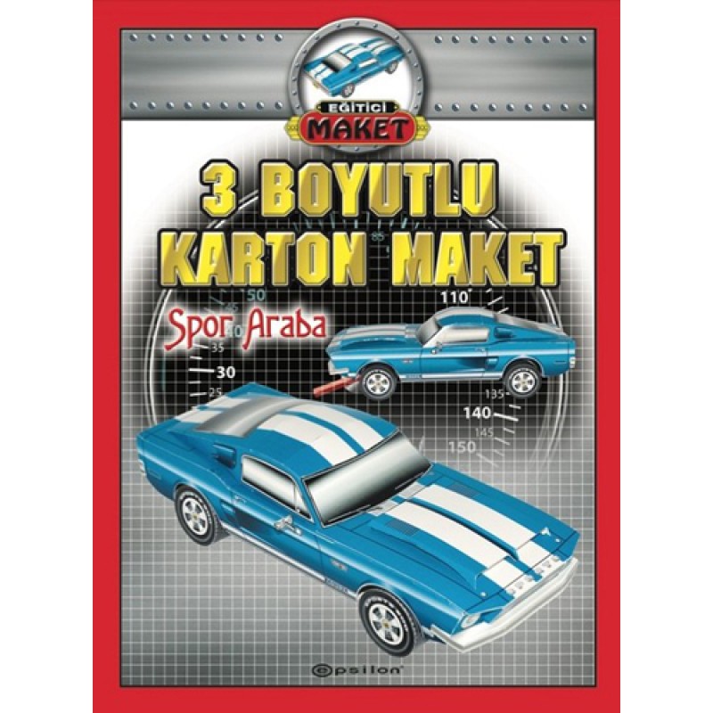 3 Boyutlu Karton Maket-Spor Araba
