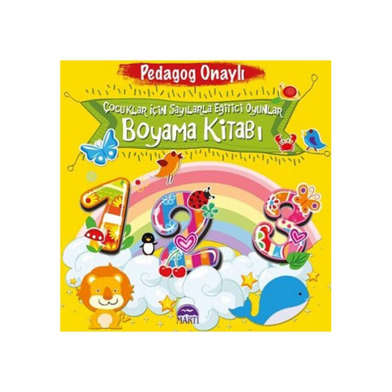 Çocuklar İçin Sayılarla Eğitici Oyunlar Boyama Kitabı