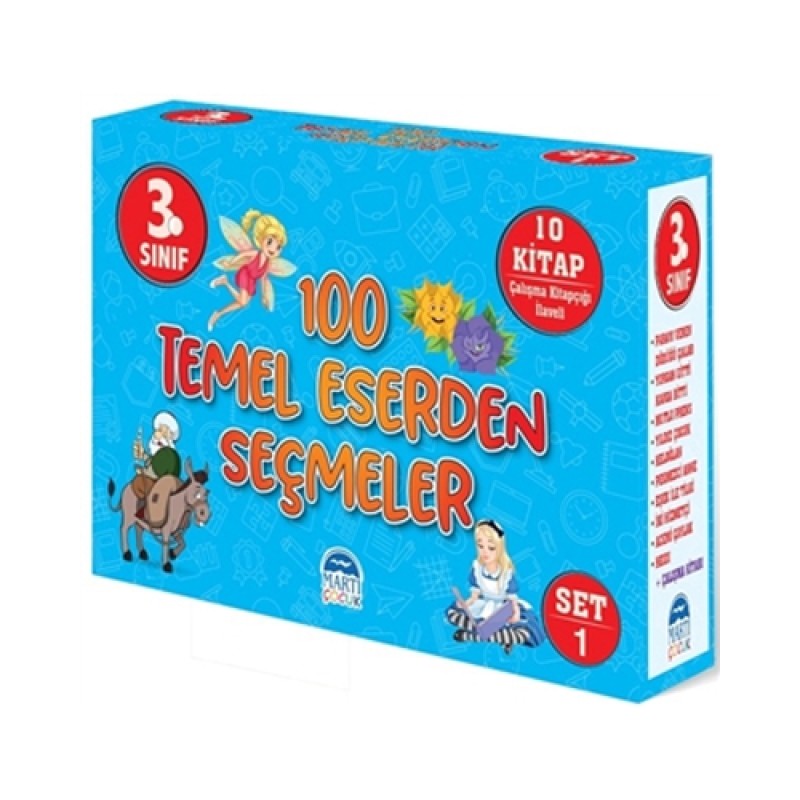 3. Sınıf 100 Temel Eserden Seçmeler Set 1 - 10 Kitap Takım