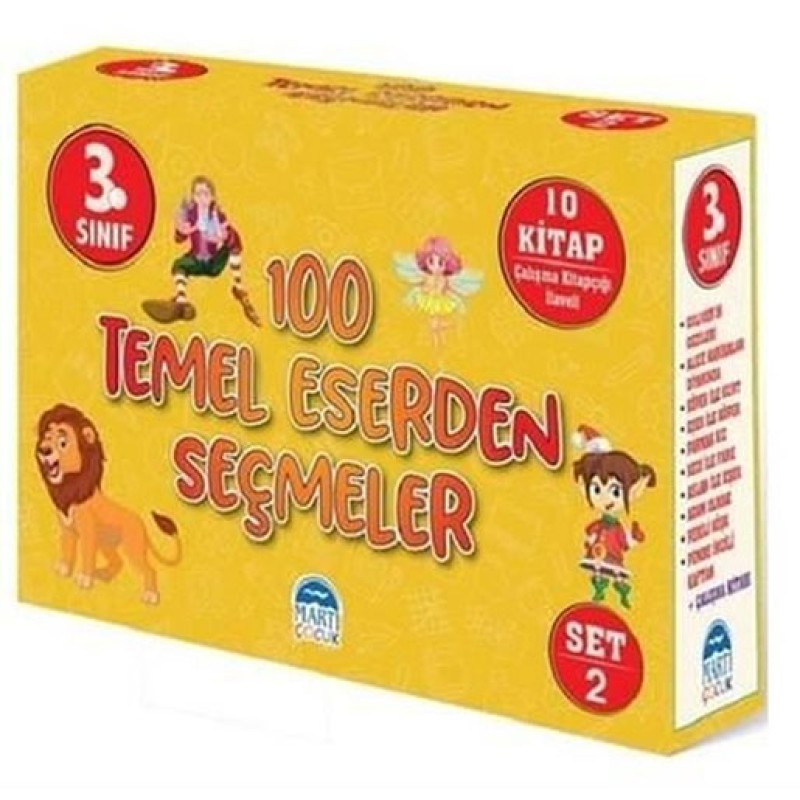 3. Sınıf 100 Temel Eserden Seçmeler Set 2 - 10 Kitap Takım