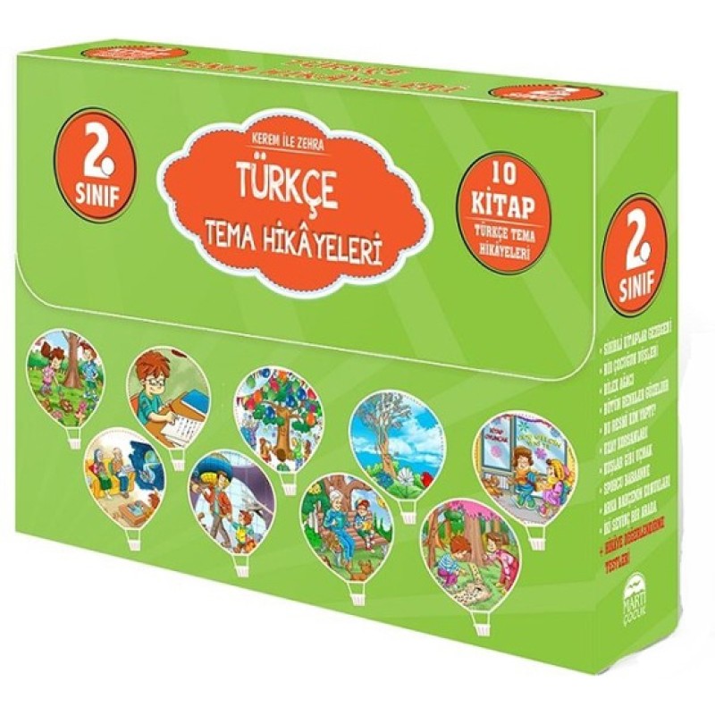 2.Sınıf Kerem ile Zehra Türkçe Tema Hikayeleri Seti - 10 Kitap Takım 2.Sınıf Kerem ile Zehra Türkçe Tema Hikayeleri Seti - 10 Kitap Takım