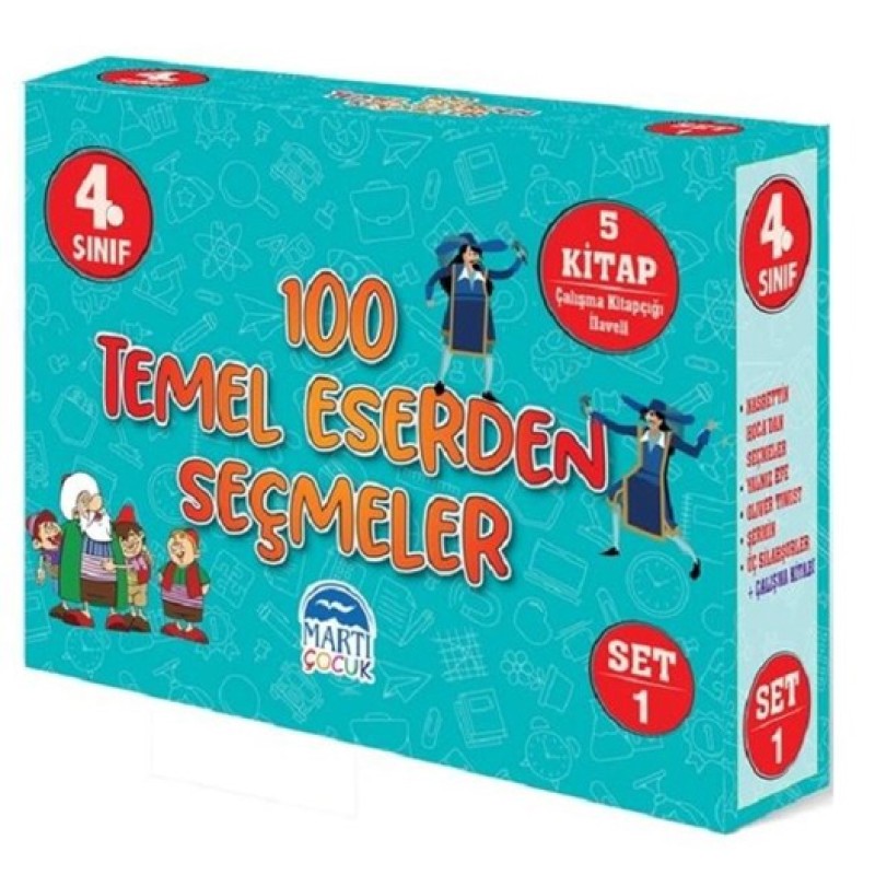 4.Sınıf 100 Temel Eserden Seçmeler Set 1 - 5 Kitap Takım 4.Sınıf 100 Temel Eserden Seçmeler Set 1 - 5 Kitap Takım