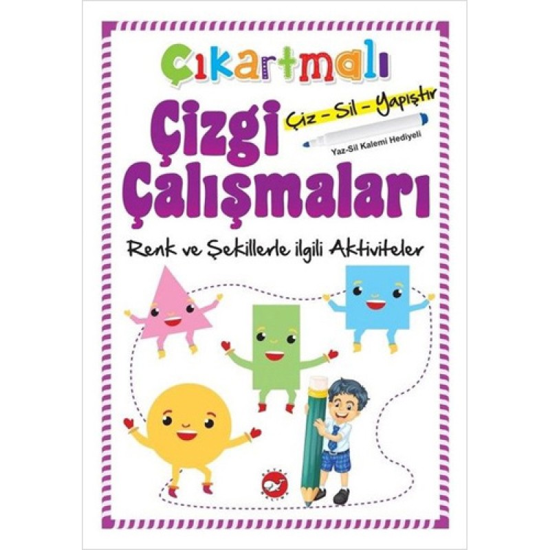 Çıkartmalı Çizgi Çalışmaları - Renk ve Şekillerle İlgili Aktiviteler