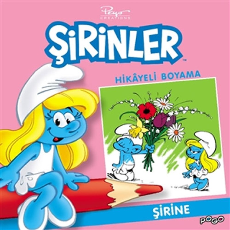 Şirinler - Şirine Hikayeli Boyama Şirinler - Şirine Hikayeli Boyama
