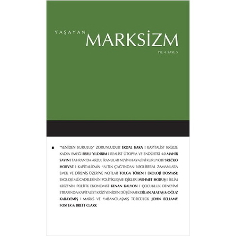 Yaşayan Marksizm Yıl 4 Sayı: 5