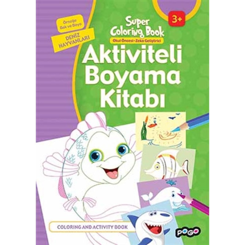 Aktiviteli Boyama Kitabı - Deniz Hayvanları Aktiviteli Boyama Kitabı - Deniz Hayvanları