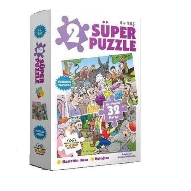 2 Süper Puzzle Nasrettin Hoca-Keloğlan 32 Parça 2 Süper Puzzle Nasrettin Hoca-Keloğlan 32 Parça