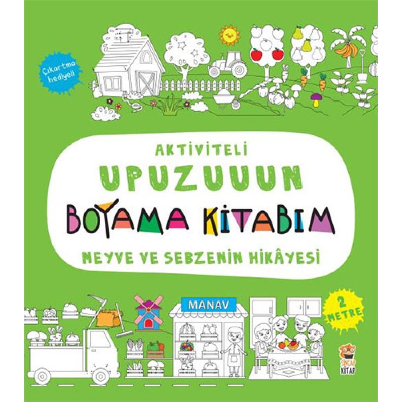 Aktiviteli Upuzuuun Boyama Kitabım - Meyve ve Sebzenin Hikayesi Aktiviteli Upuzuuun Boyama Kitabım - Meyve ve Sebzenin Hikayesi