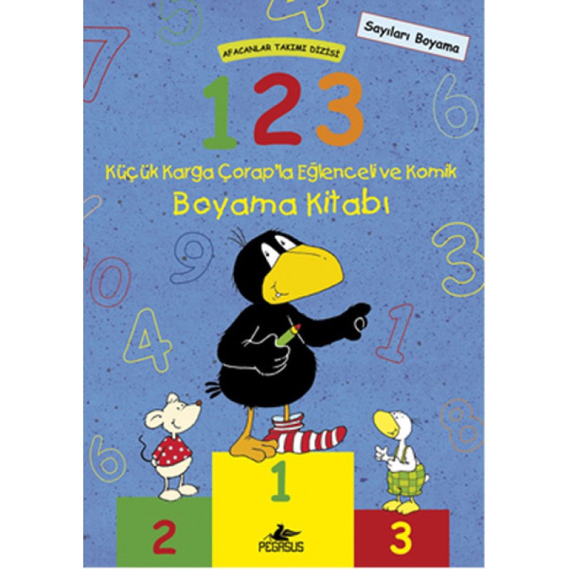 Afacanlar Takımı - 1 2 3 Küçük Karga Çorap'la Eğlenceli ve Komik Boyama Kitabı