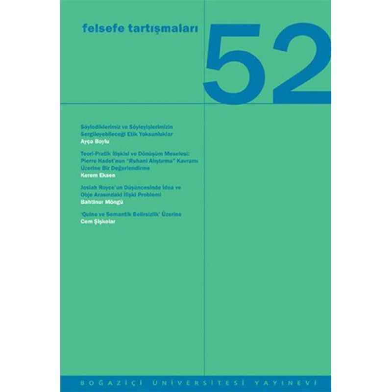 Felsefe Tartışmaları 52 Felsefe Tartışmaları 52