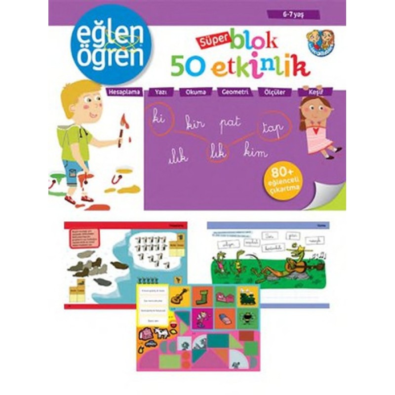 Eğlen Öğren - 6-7 yaş Süper Blok 50 Etkinlik Eğlen Öğren - 6-7 yaş Süper Blok 50 Etkinlik