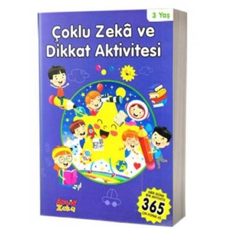 Çoklu Zeka ve Dikkat Aktivitesi 3 Yaş - Mor Kitap