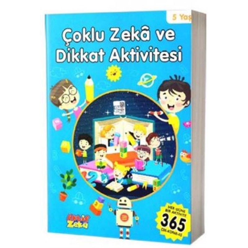 Çoklu Zeka ve Dikkat Aktivitesi 5 Yaş - Mavi Kitap Çoklu Zeka ve Dikkat Aktivitesi 5 Yaş - Mavi Kitap