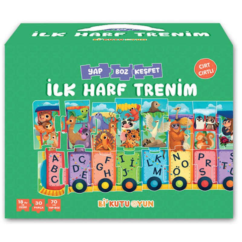 İlk Harf Trenim - Cırt Cırtlı Yapboz ve Kitap Seti İlk Harf Trenim - Cırt Cırtlı Yapboz ve Kitap Seti