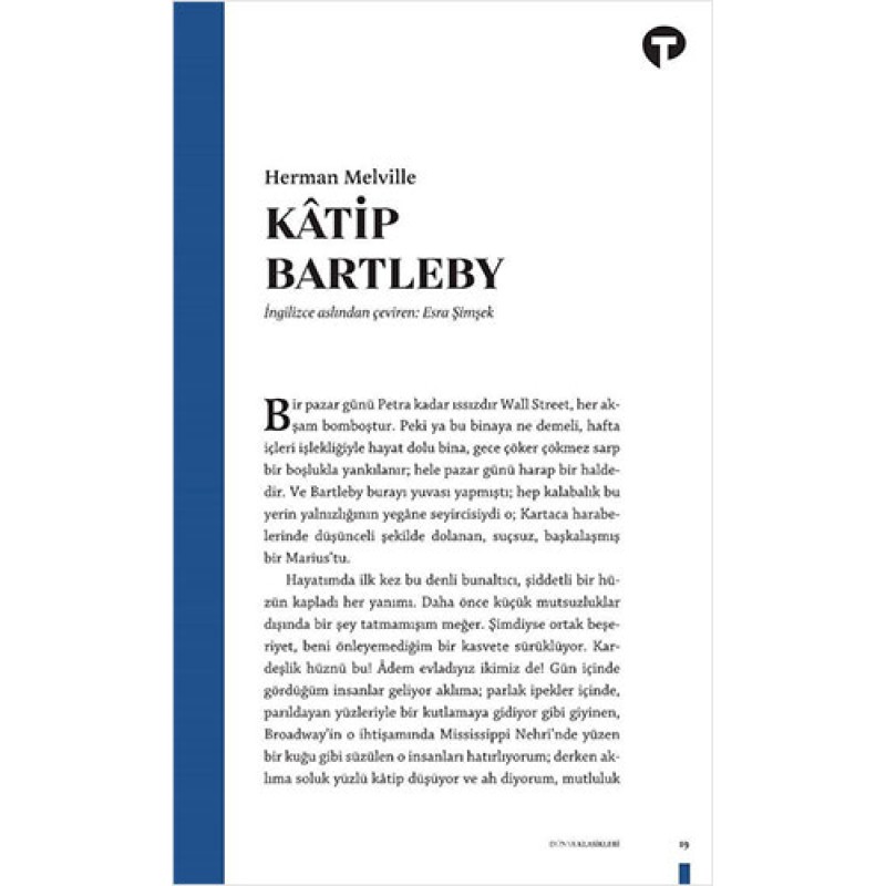 Katip Bartleby - Bir Wall Street Hikayesi