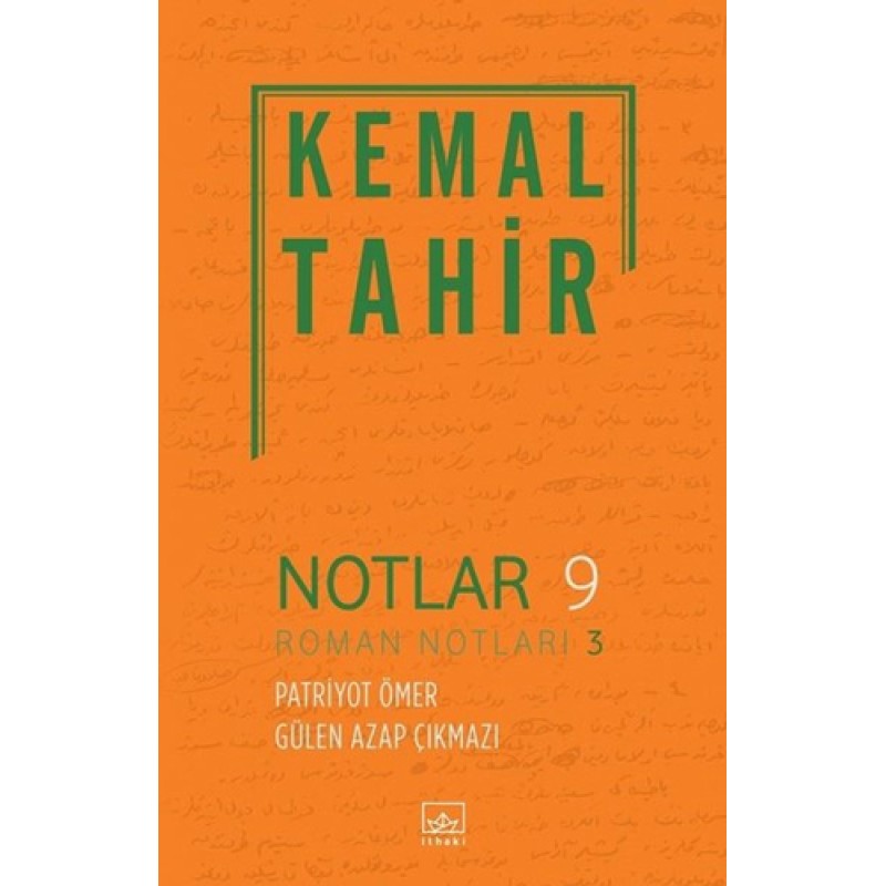 Notlar 9 - Roman Notları 3 Notlar 9 - Roman Notları 3