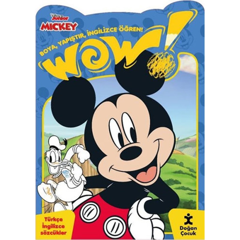 Wow! Disney Junior Mickey Boyama Kitabı - Boya Yapıştır İngilizce Öğren Wow! Disney Junior Mickey Boyama Kitabı - Boya Yapıştır İngilizce Öğren