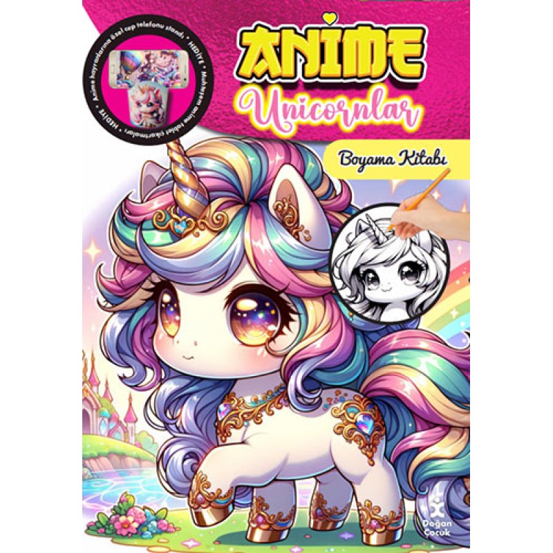 Anime Unicornlar Boyama Kitabı Anime Unicornlar Boyama Kitabı