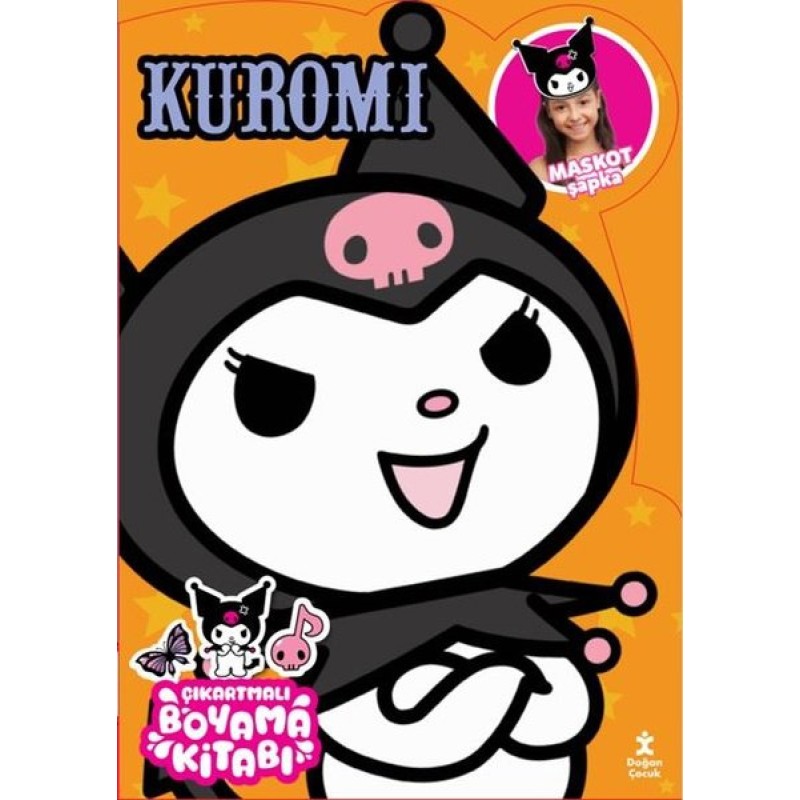 Kuromi - Çıkartmalı Boyama Kitabı - Maskot Şapka Kuromi - Çıkartmalı Boyama Kitabı - Maskot Şapka