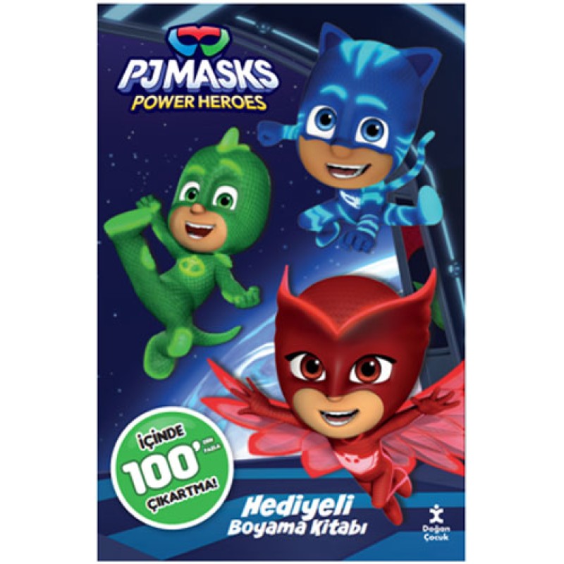 Pj Masks 100+ Çıkartma Hediyeli Boyama Kitabı