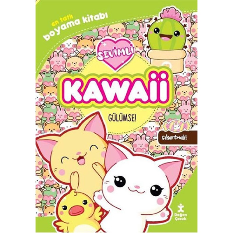 Kawaii Gülümse - En Tatlı Çıkartmalı Boyama Kitabı Kawaii Gülümse - En Tatlı Çıkartmalı Boyama Kitabı